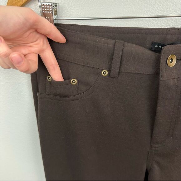 Grace Elements Expresso Brown Straight Leg Pants NWT Size 9 - Picture 6 of 12